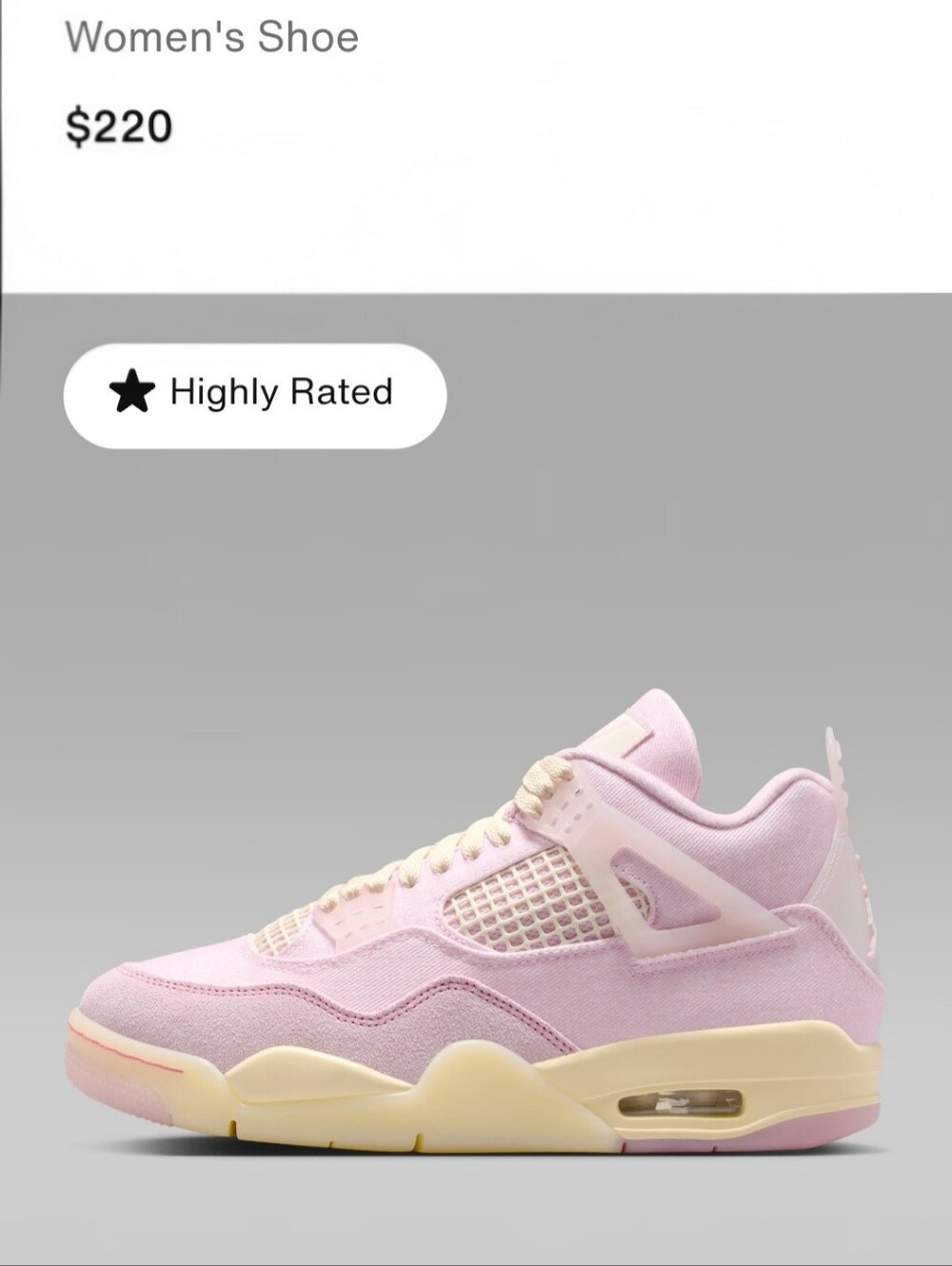 Air Jordan 4 Retro "Pearl Pink and Iced Carmine" NEW